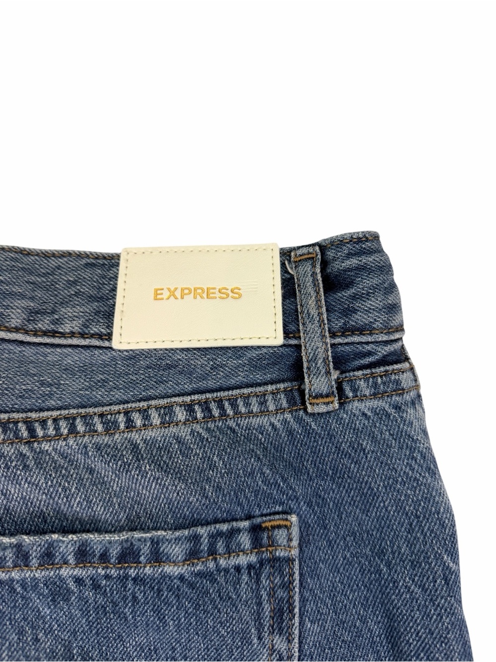 Express Women's Mid-Blue Flare Wide-Leg Jeans - Picture 9 of 9